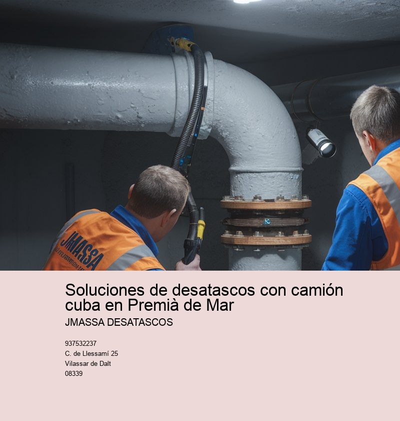 Desatascos urgentes en Premià de Mar, respuesta inmediata